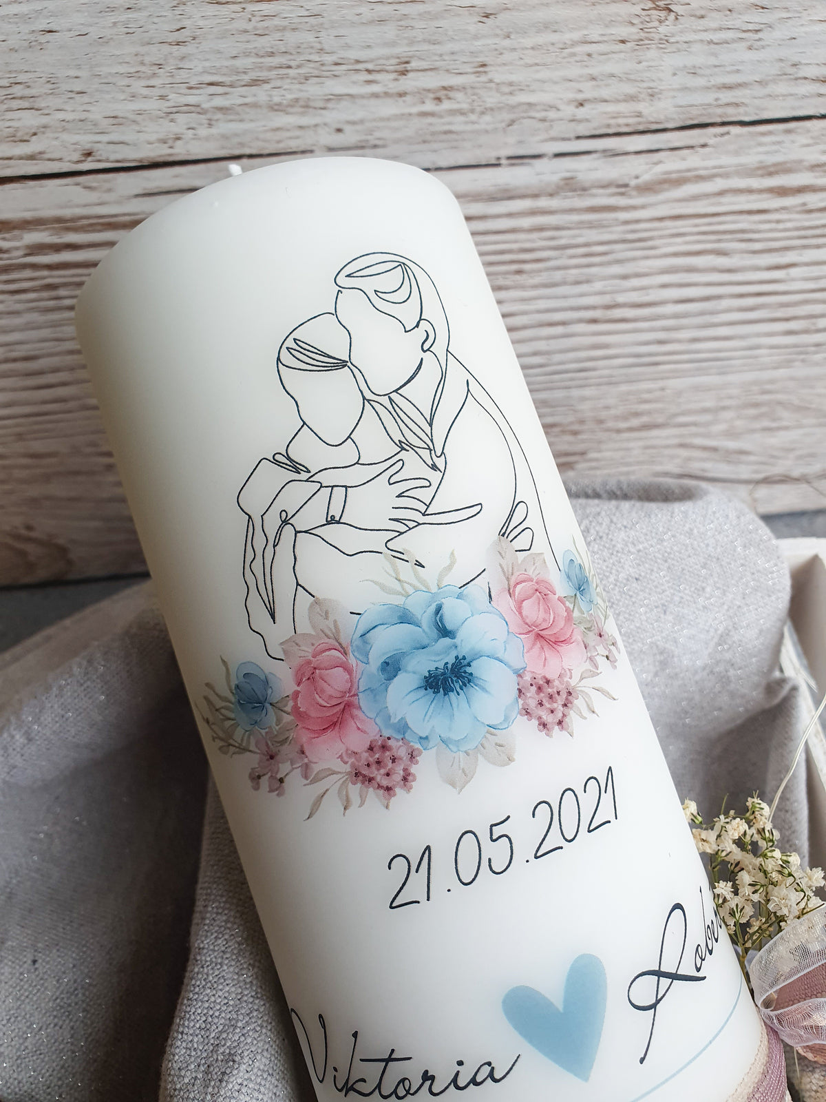Hochzeitskerze Lineart