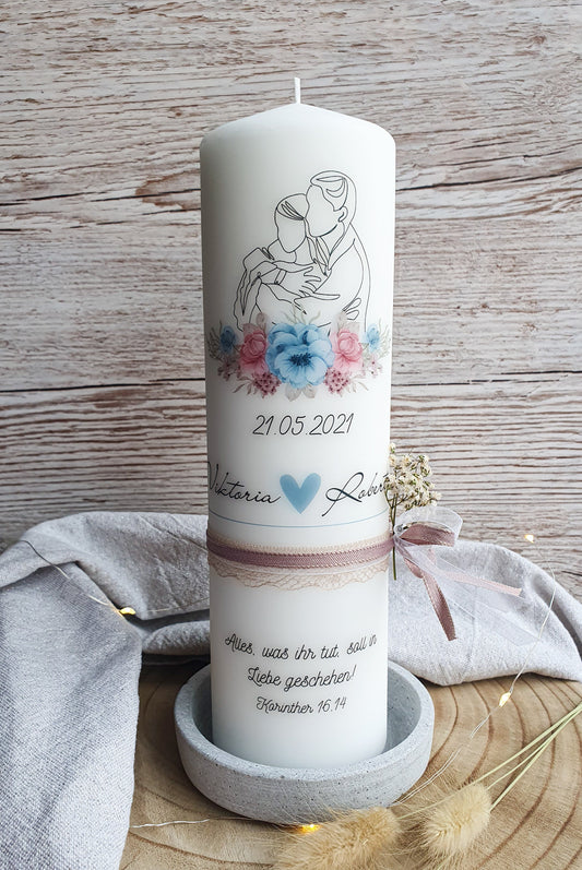 Hochzeitskerze Lineart