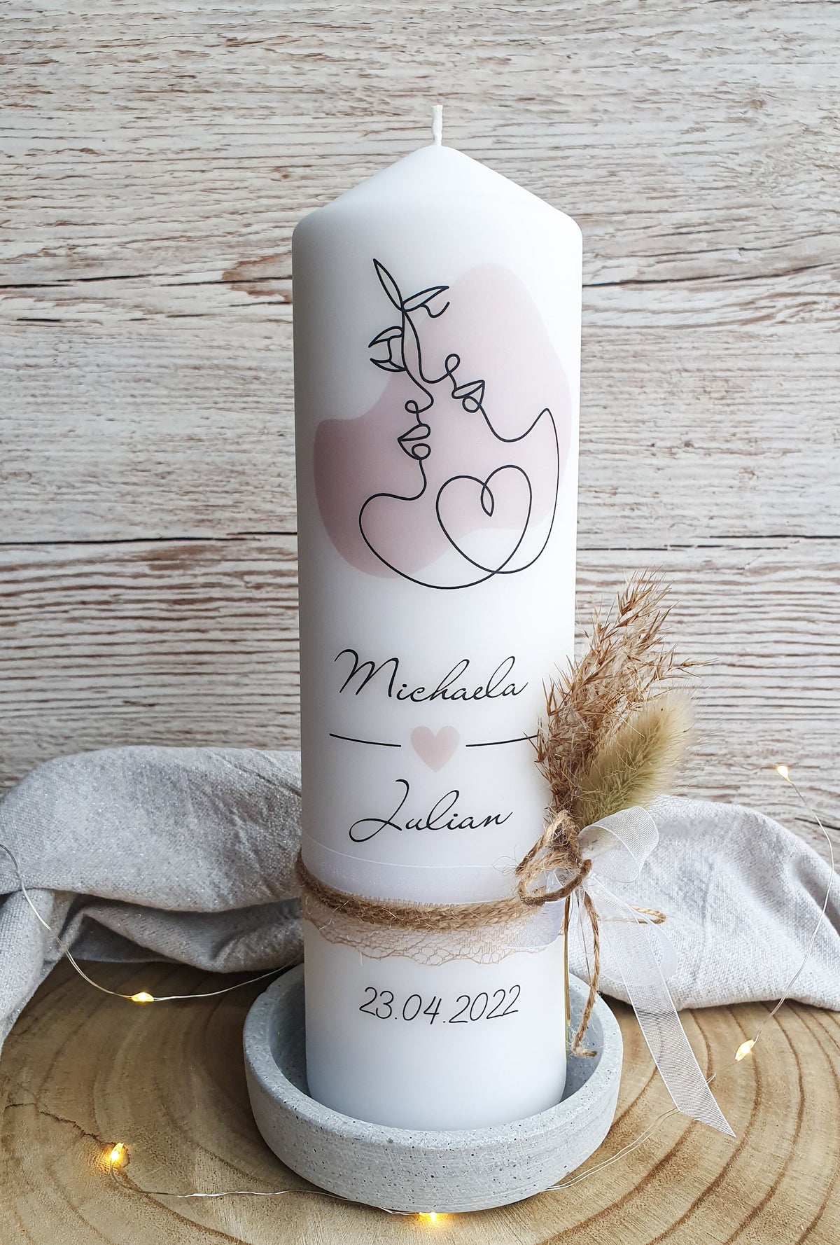 Hochzeitskerze Boho