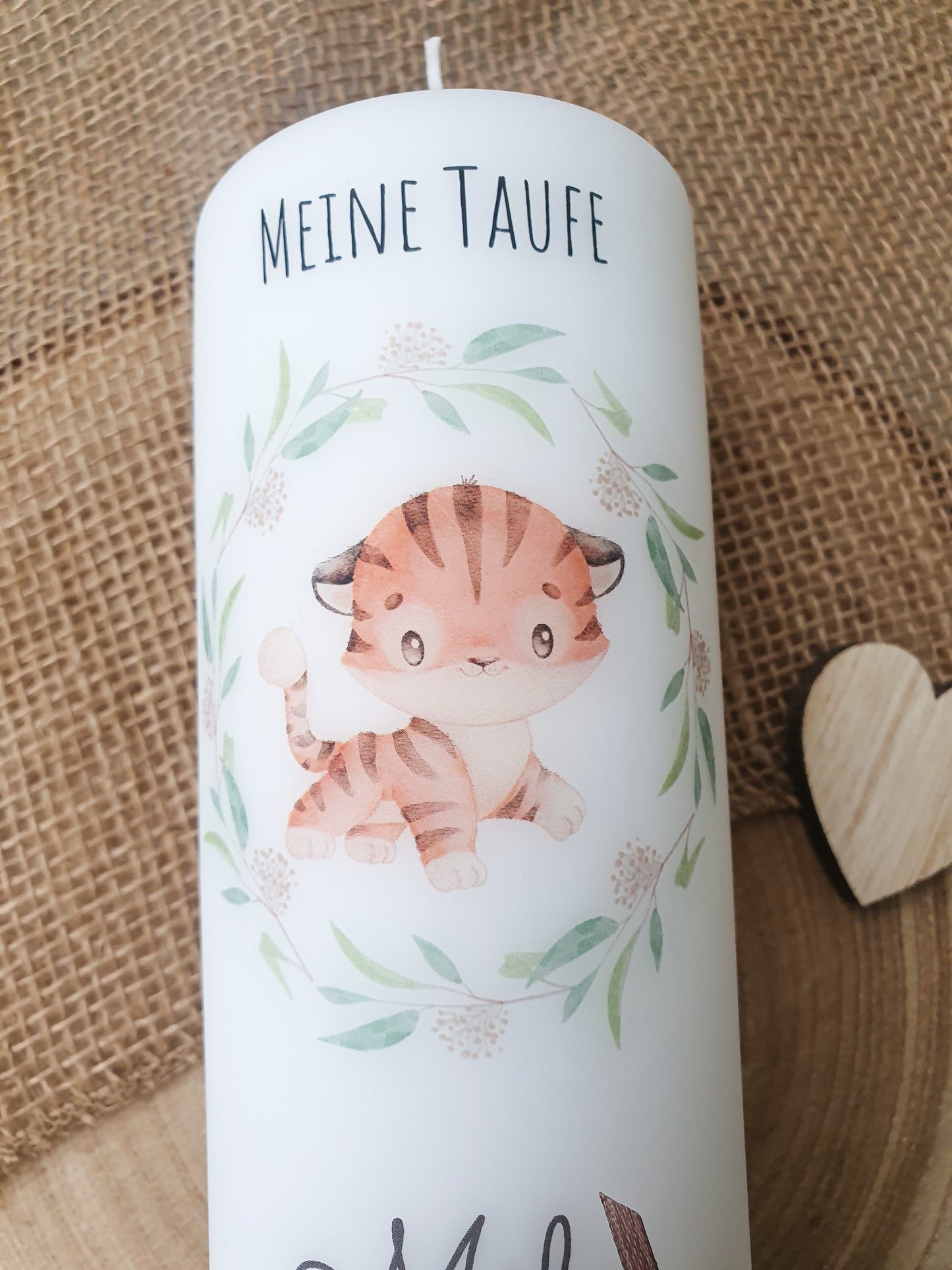 Taufkerze 'Tiger'